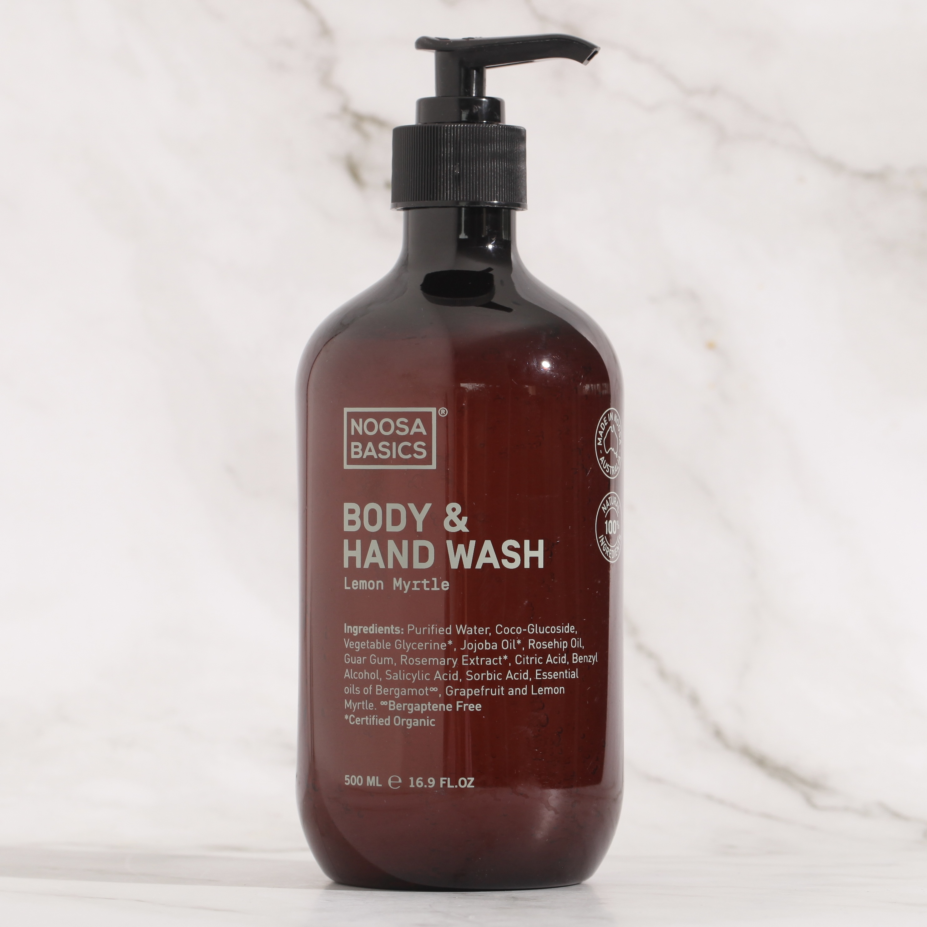 Body & hand wash, Lemon Myrtle - Noosa Basics